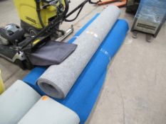 3 x (2 x blue, 1 x grey) rolls of industrial carpet