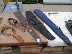 3 x rifle bags/cases and 2 x gun holsters