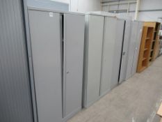 4 x two door metal office cabinets