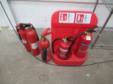 5 x fire extinguishers