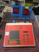 Busy Bee electronic random number bingo machine with accessories