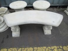 Squirrel bench with formed seat