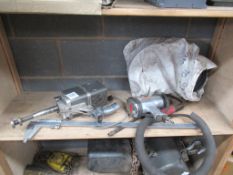 Shelf to contain Valley Impact wrench, Mitutoyo calliper, qty of belt sandpaper etc.