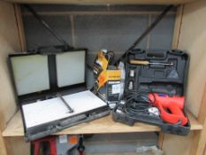 Shelf to contain Tooltech jigsaw, Duratool heat gun etc.