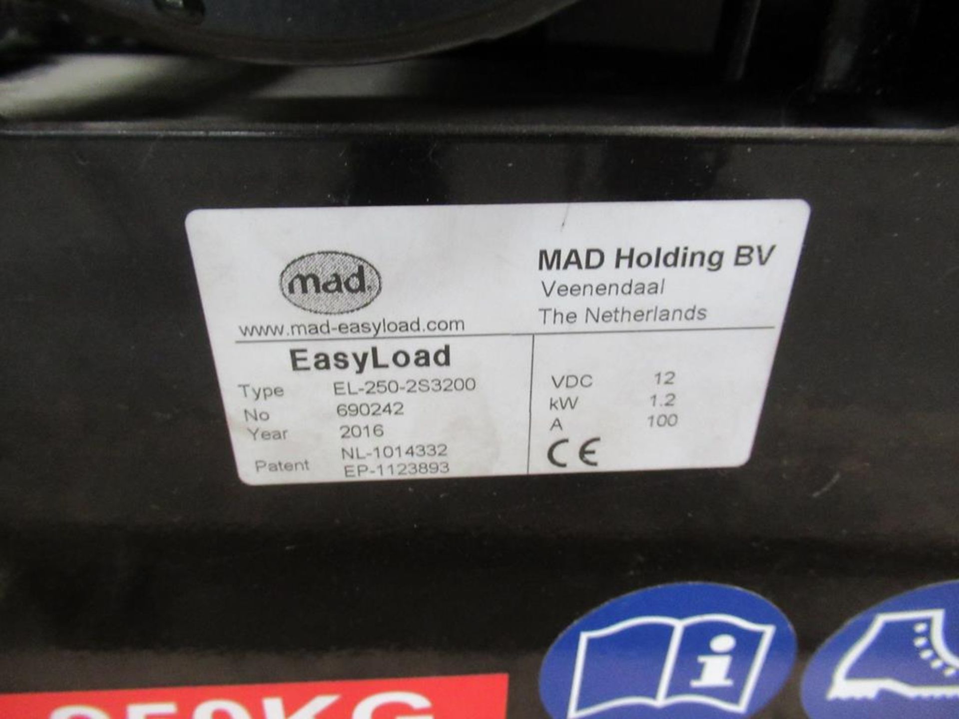 MAD Easy Load EL 250 S253200 Loading System for Light Commercial Vehicles YOM 2016; max lift capacit - Image 4 of 5