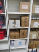 Various cleansing chemicals and hand cleaners to 1 bay shelving to include DEB hand cleaner Sheen cl