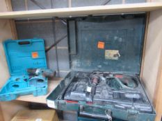 2 x Makita cordless drills and Metabo drill