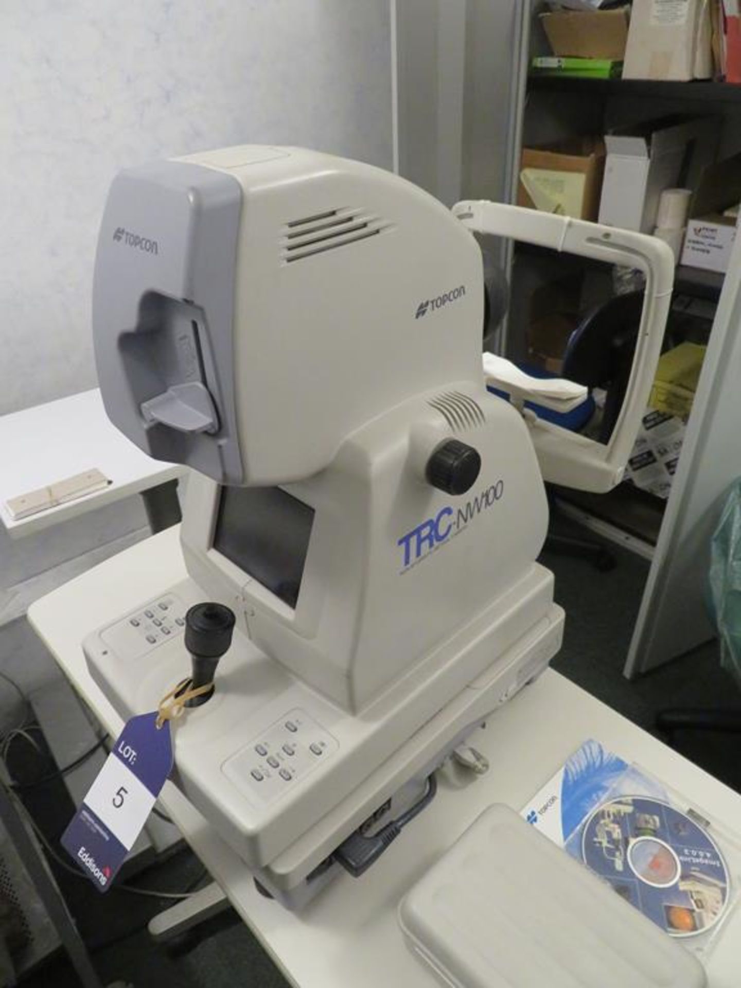 Topcon TRC - NW100 retinal camera and Topcon ATE 600 electrically adjustable bench