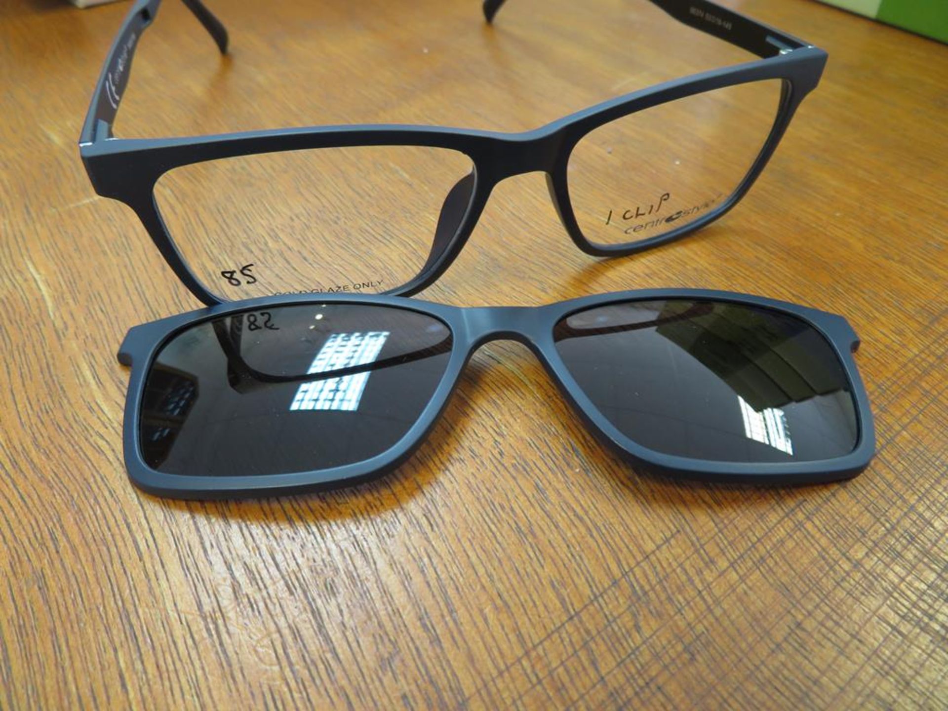 12 x pairs of centre style display spectacles with magnetic tinted lens covers - Image 3 of 3