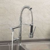 PALLET TO CONTAIN 6 X Bentley Modern Monobloc Chrome Brass Pull Out Spray Mixer Tap.RRP £349.99.