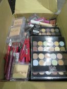 Circa. 200 items of various new make up acadamy make up to include: pressed powder, blusher, power