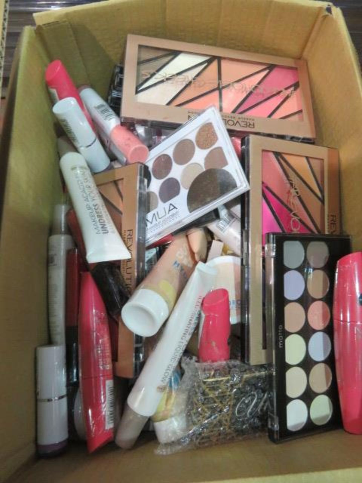 Circa. 200 items of various new make up acadamy make up to include: mega volume mascara, hydro