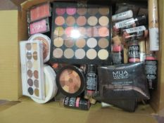 Circa. 200 items of various new make up acadamy make up to include: undess me too eyeshadow palette,