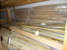 Contents to wooden shelving to include handles, trims, threshold trim (viewing strongly