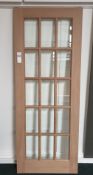 10x SA77 15 panel glazed Internal Doors 1981mm x 7