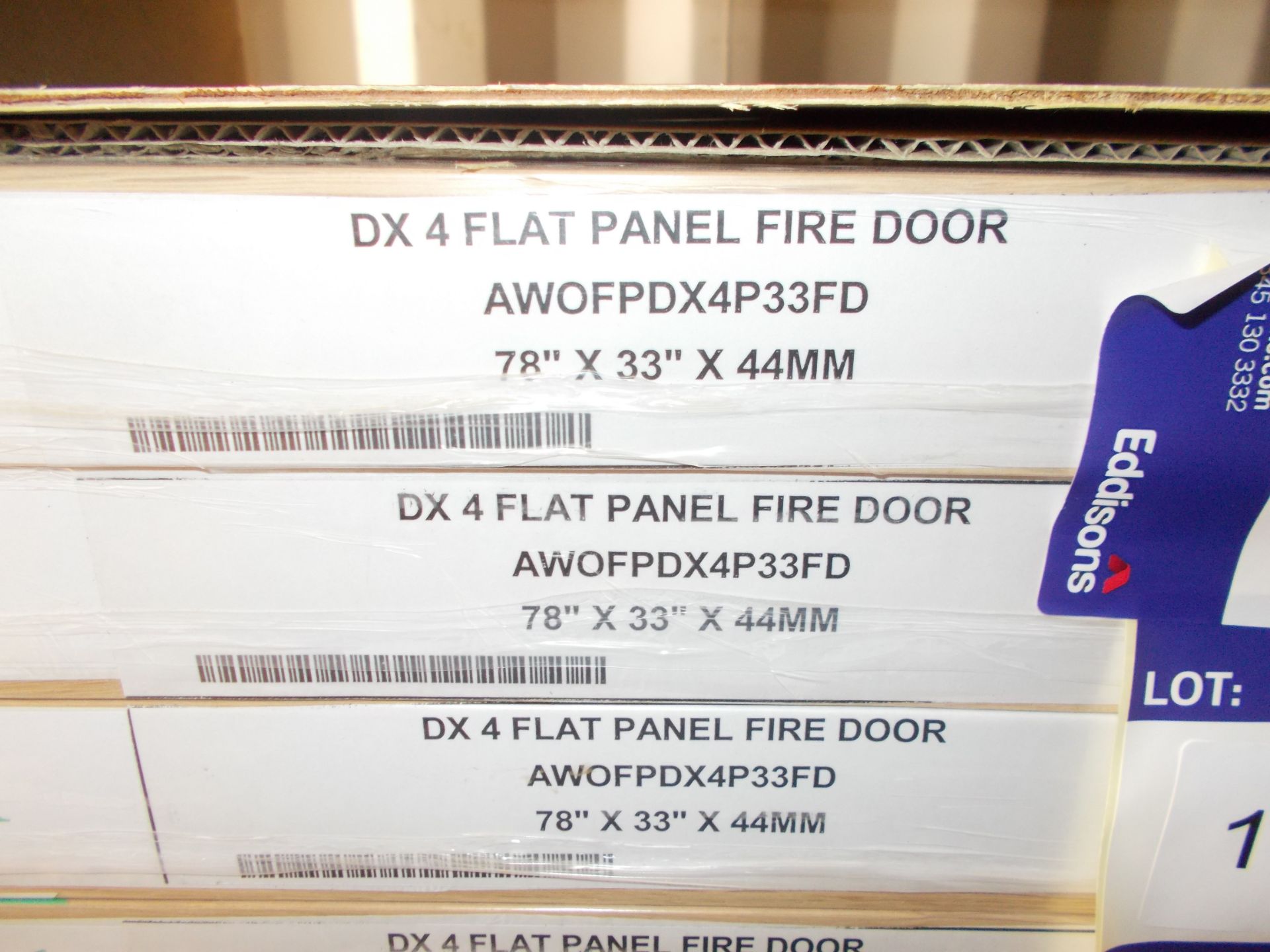 10x DX4 flat panel Fire Door AWO FPDX433 FD, 78” x - Image 3 of 3