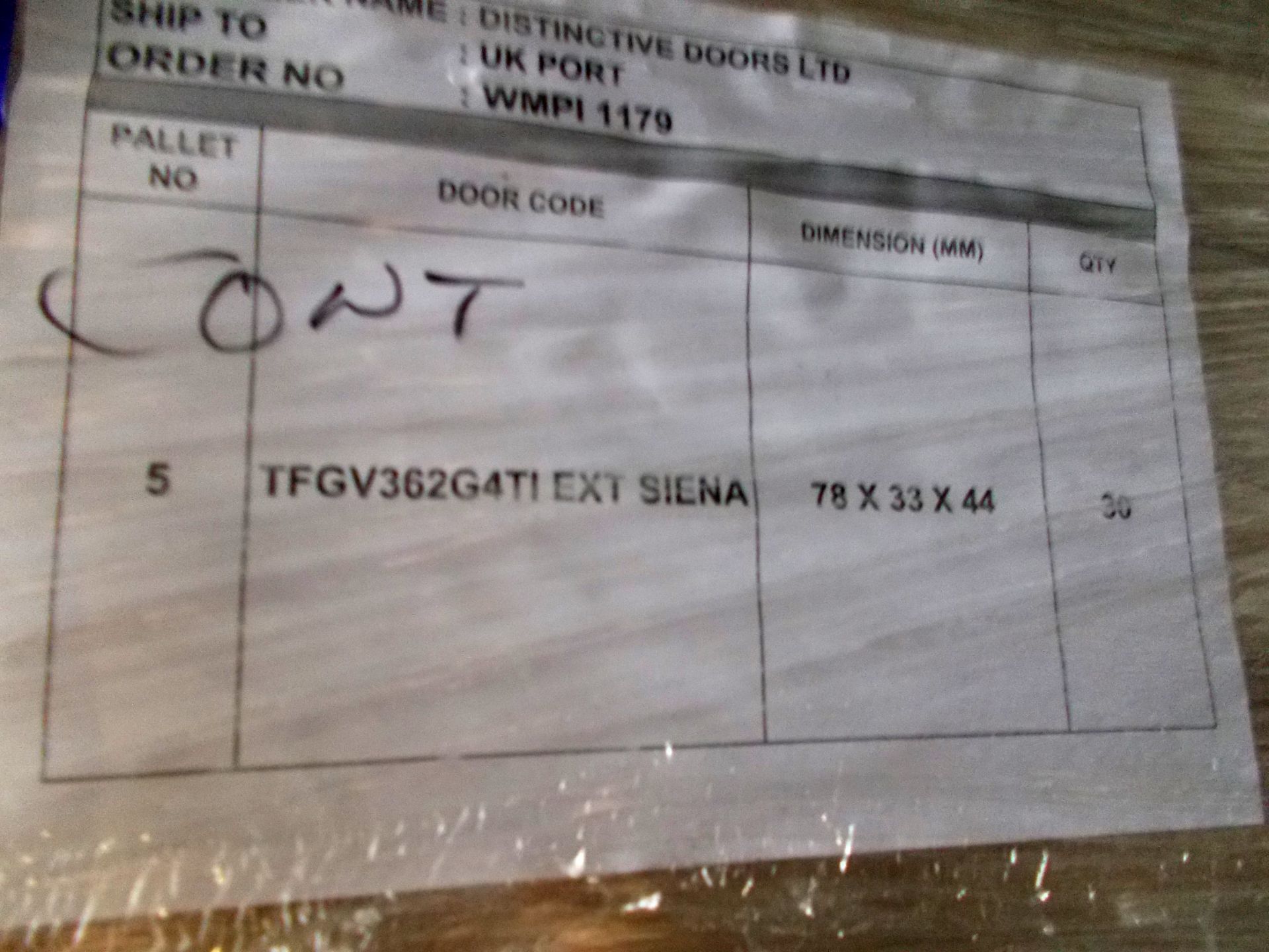 10x Siena TFGV362G4TI External Door, 78” x 33” x 4 - Image 3 of 3
