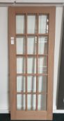 12x SA77 15 panel glazed Internal Doors 1981mm x 7