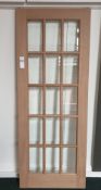 10x SA77 15 panel glazed Internal Doors 1981mm x 7