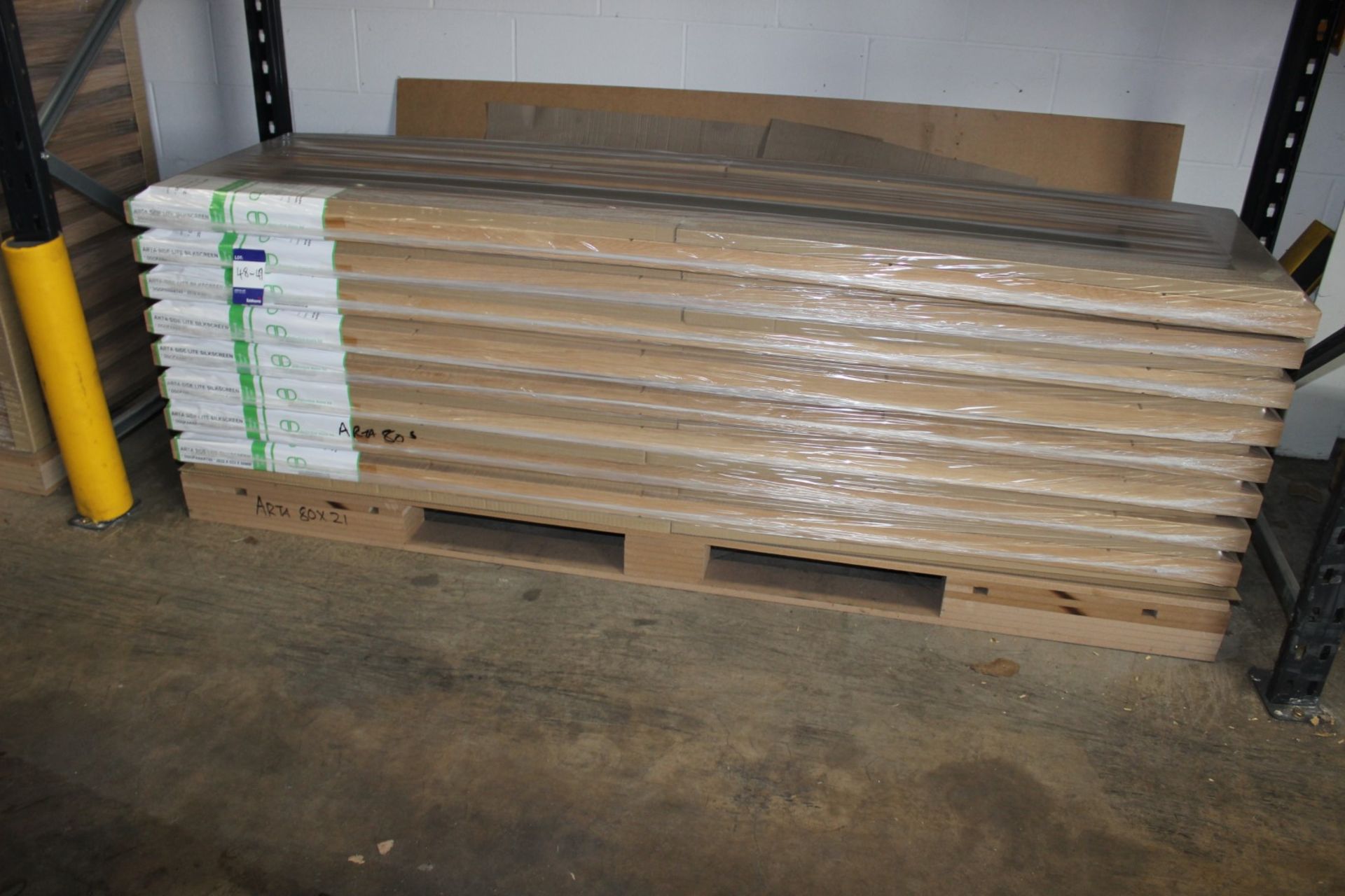 4 x Arta side lite silkscreen external door, 2032mm x 533mm x 44mm - Lots to be handed out in - Image 2 of 3