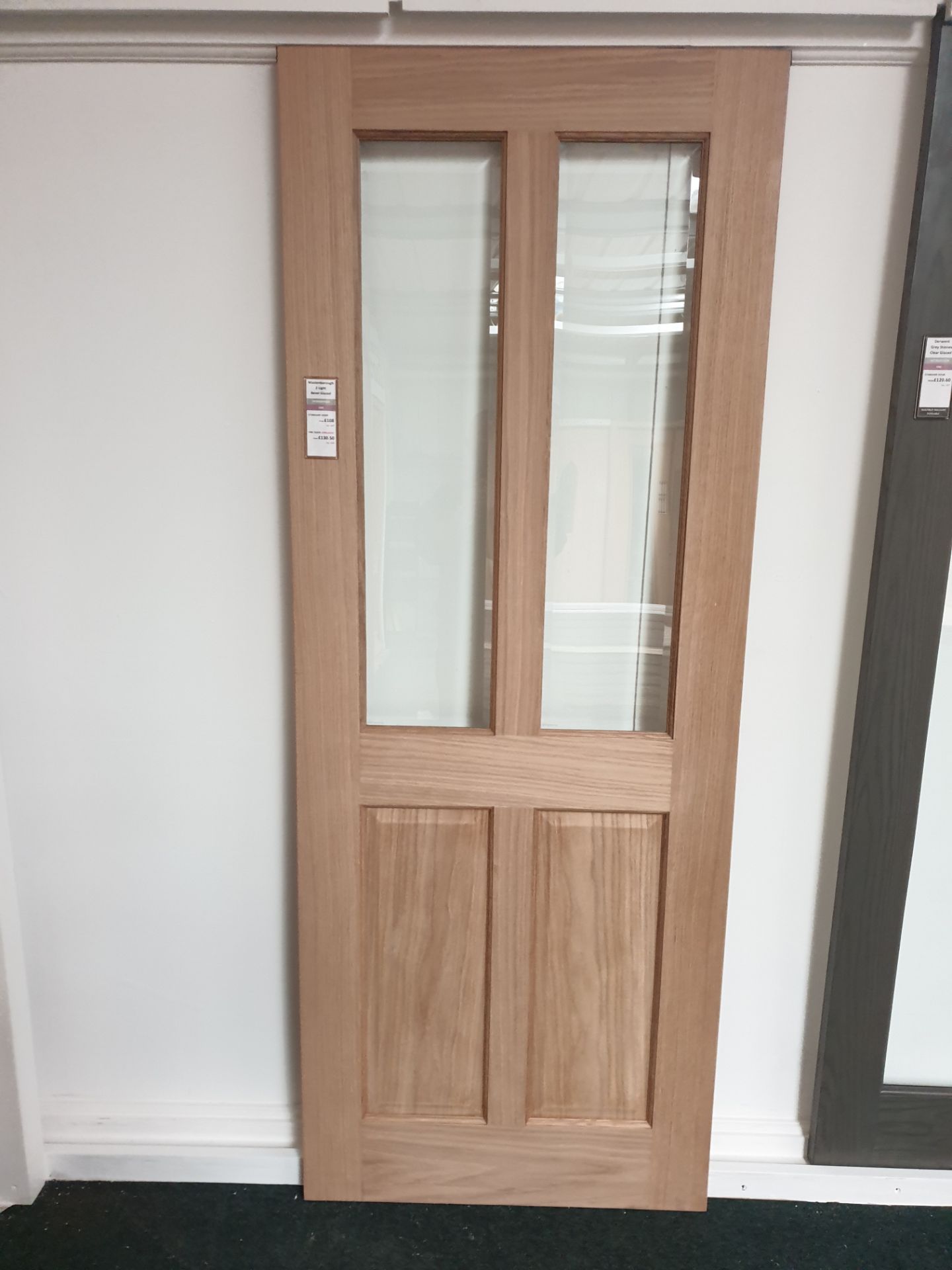 5 x Maidenborough 2 Light Clear Bevelled Glazed Unfinished AWOMA1BEV30 35x762x1981mm Internal Oak