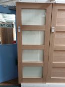 7 Shaker 4 Light with 4mm Toughened Glass AWOSHA4GCLR24 1981x610x35mm Internal Door