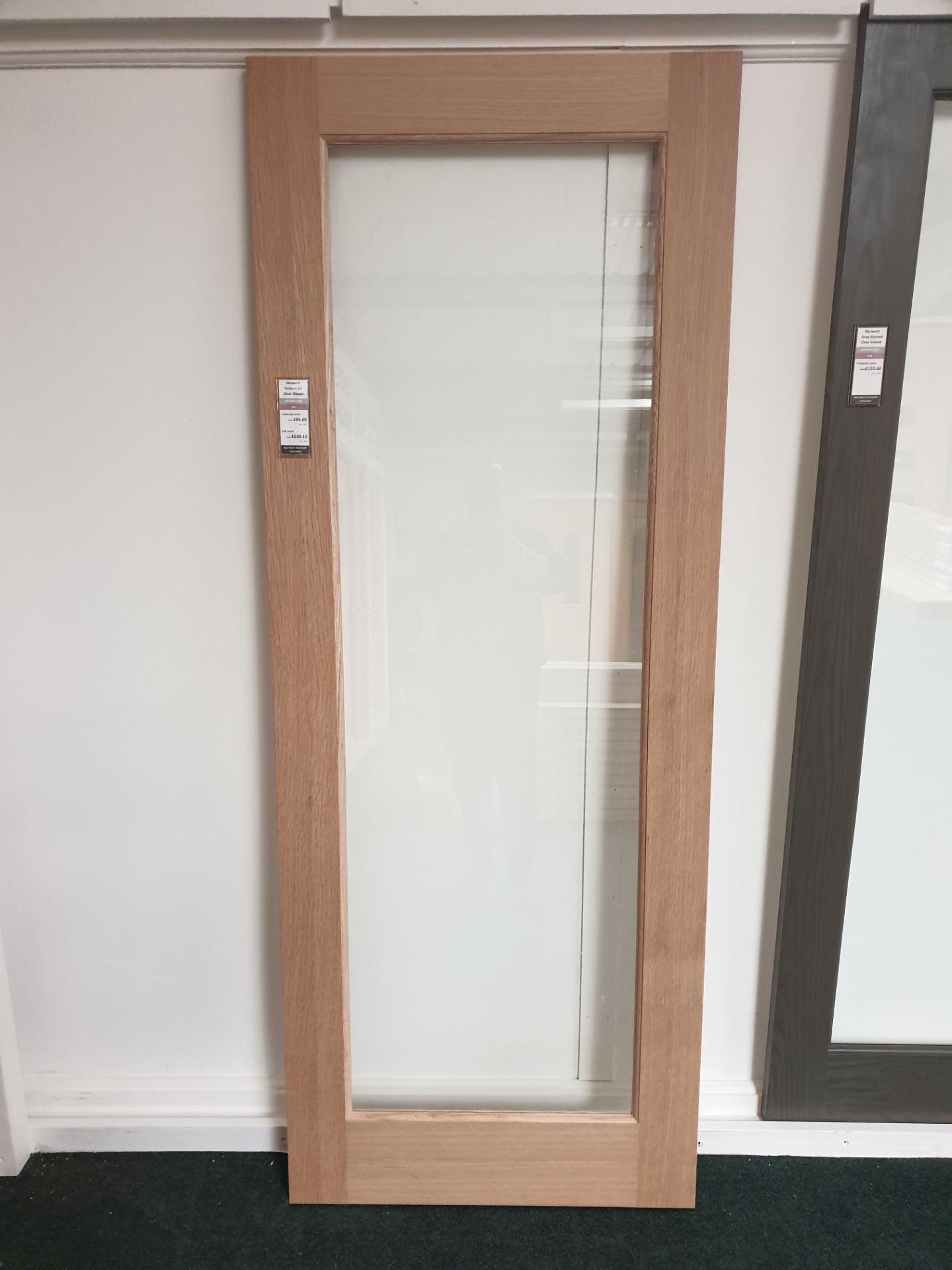 9 x Derwent Clear Glazed AWODERWENT12 78”x12”x35mm Internal Door - Lots to be handed out in order
