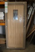 4 x Riverside EXT-RV-V1-33 external door, 1981mm x 838mm x 44mm - Lots to be handed out in order