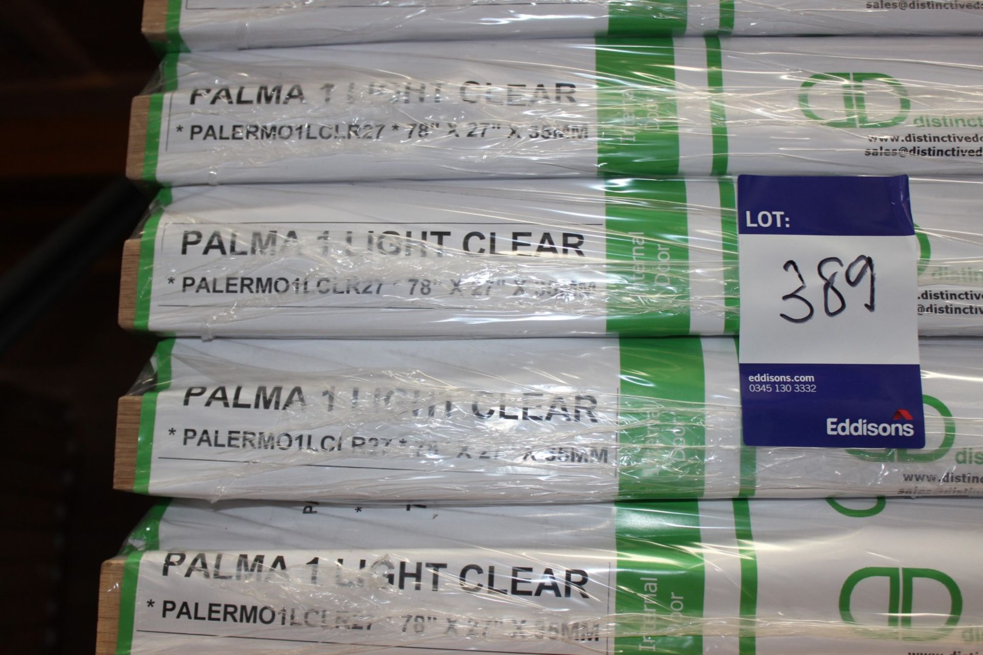 6 x Palma 7 Panel 1 Centre Light Clear Glazed Unfinished 78”x27”x35mm - Image 3 of 3