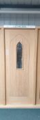 Cathedral Lead RM2s External Door, 78” x 30” x 44mm - Lots to be handed out in order they are