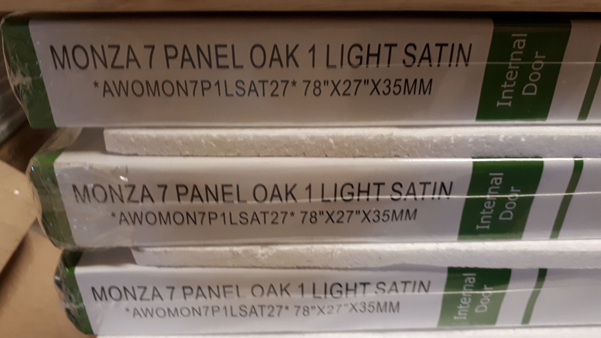 5 x Monza 7 Panel Oak 1 Light Satin 78”x27”x35mm - Lots to be handed out in order they are - Image 3 of 3