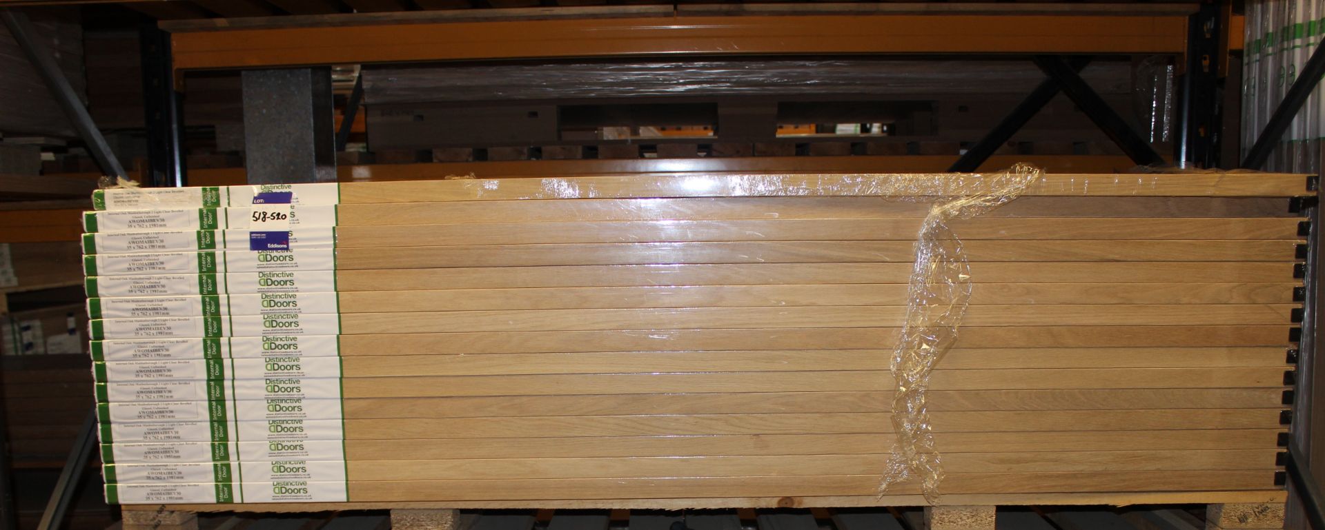 5 x Maidenborough 2 Light Clear Bevelled Glazed Unfinished AWOMA1BEV30 35x762x1981mm Internal Oak - Image 2 of 3