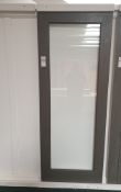 6 x Derwent Clear Glazed Grey UP 005 Internal Door 1981x838x35mm - Lots to be handed out in order