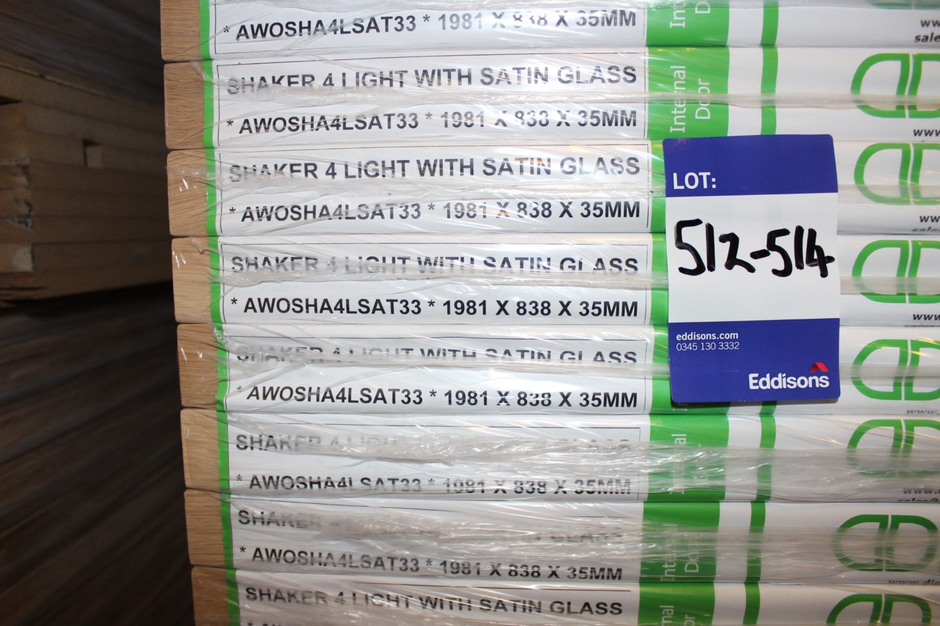 7 x Shaker 4 Lite with Satin Glass AWOSHA4ISAT33 1981x838x35mm Internal Door - Lots to be handed out - Image 3 of 3