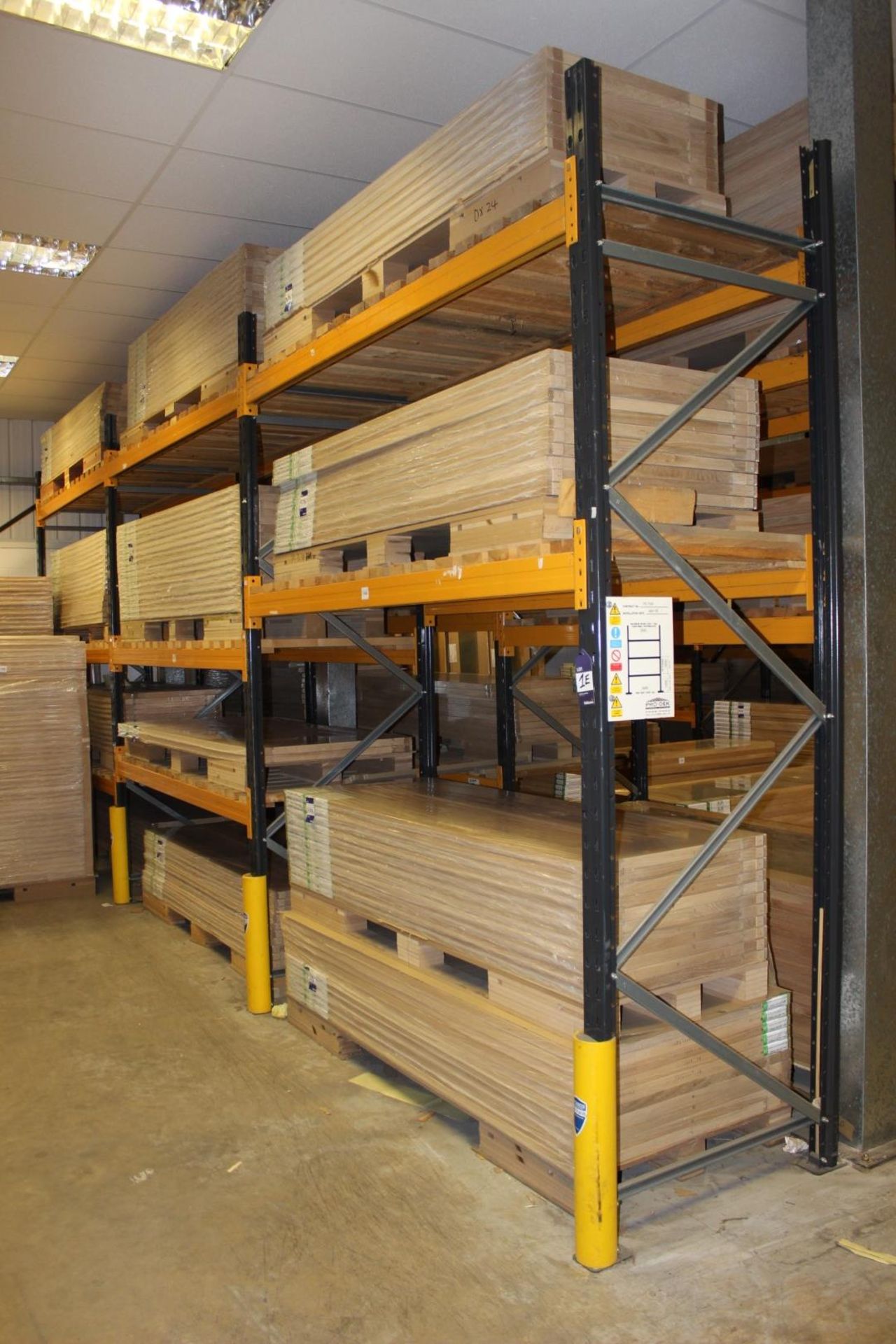 6 x Bays of Link 51M pallet racking, comprising: 8 x 3m uprights, 32 x 2.4m cross beams, wooden - Image 2 of 2