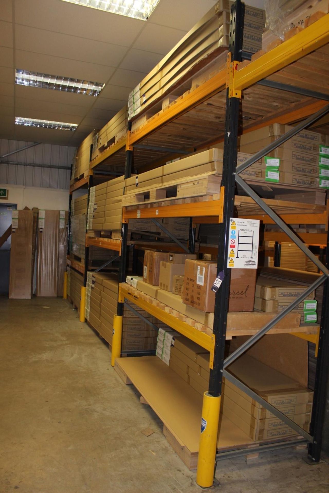 9 x Bays of Link 51M pallet racking, comprising: 11 x 3m uprights, 28 x 2.4m cross beams, and 2 x - Image 2 of 4