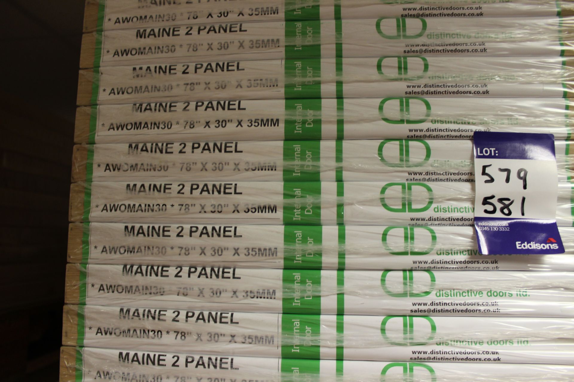 5 x Maine 2 Panel AWOMAIN30 78”x30”x35mm Internal Door - Lots to be handed out in order they are - Image 3 of 3