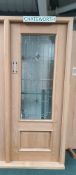Cathedral Oak Zinc RM2S External Door, 78” x 33” x 44mm - Lots to be handed out in order they are