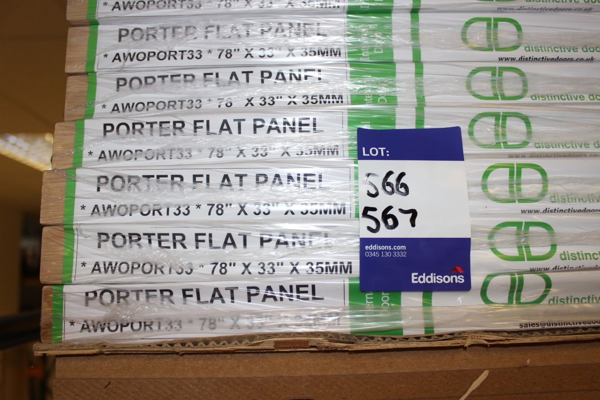 10 x Porter Flat Panel AWOPORT33 78”x33”x35mm Internal Door - Lots to be handed out in order they - Image 3 of 3