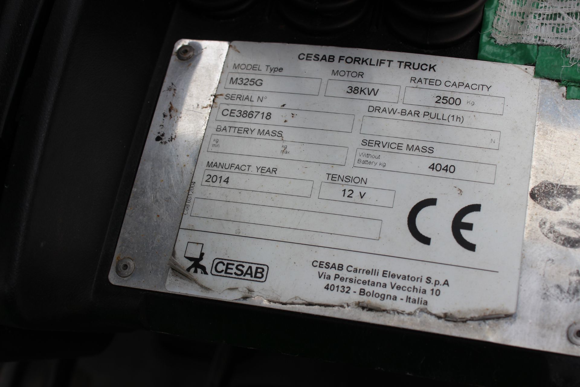 Cesab LPG forklift truck, W32SG, Capacity 2.5KG, Serial Number CE386718, Year 2014, Hours 3703 * - Image 6 of 7