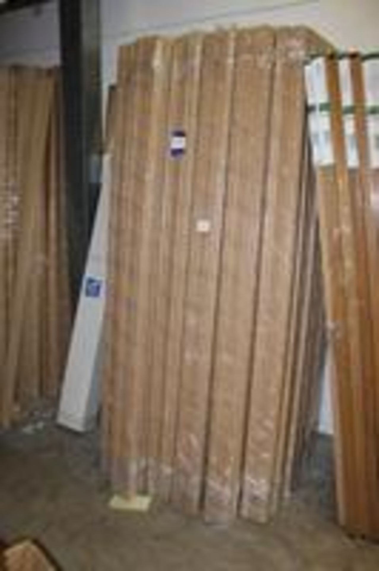 Large Quantity of Oak Door Frame components to 3 Shelves and Bay