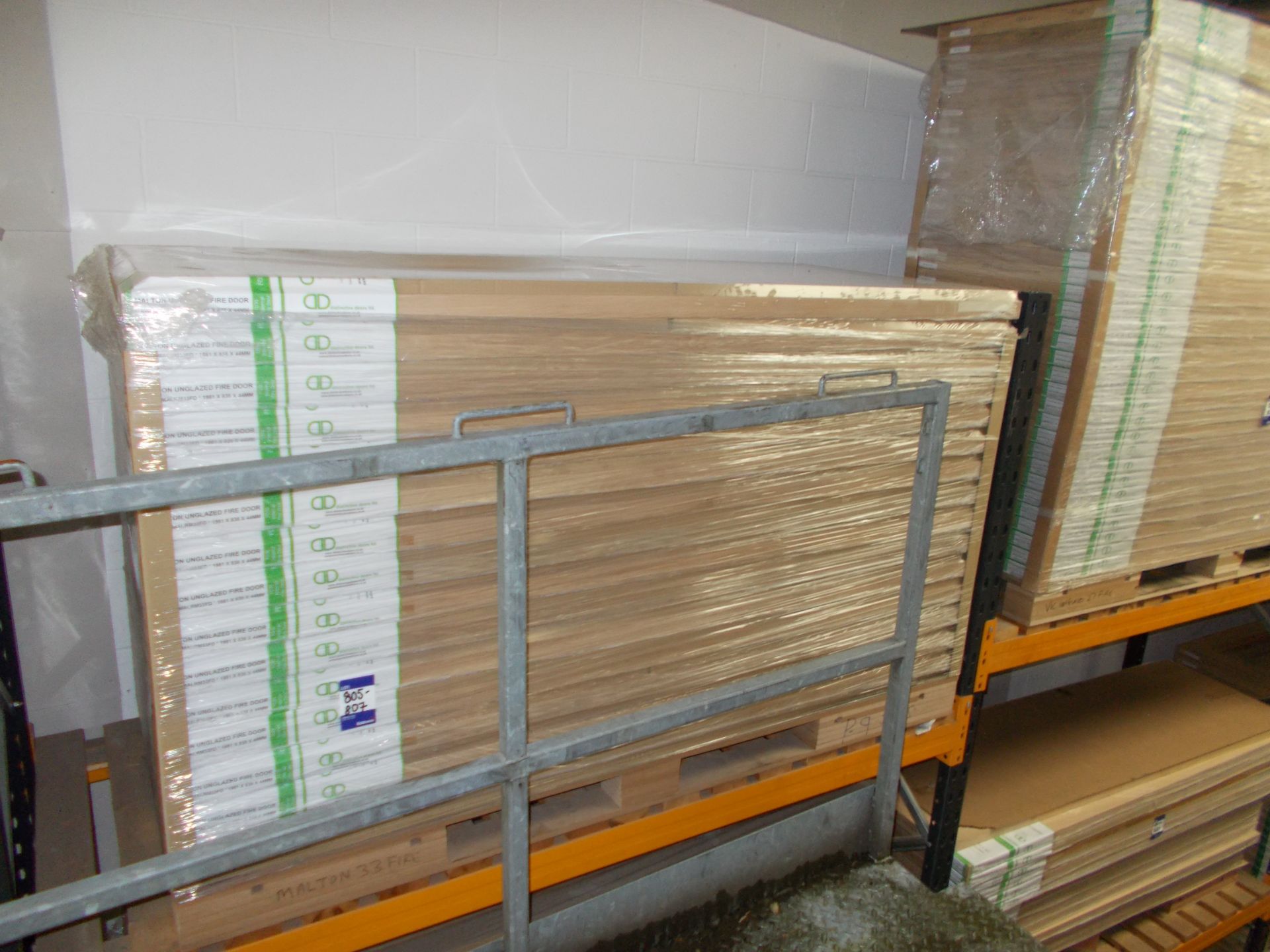 5 x Malton Unglazed Internal Fire Door AWOMALRM33FD, 1981x838x44mm - Lots to be handed out in - Image 2 of 3