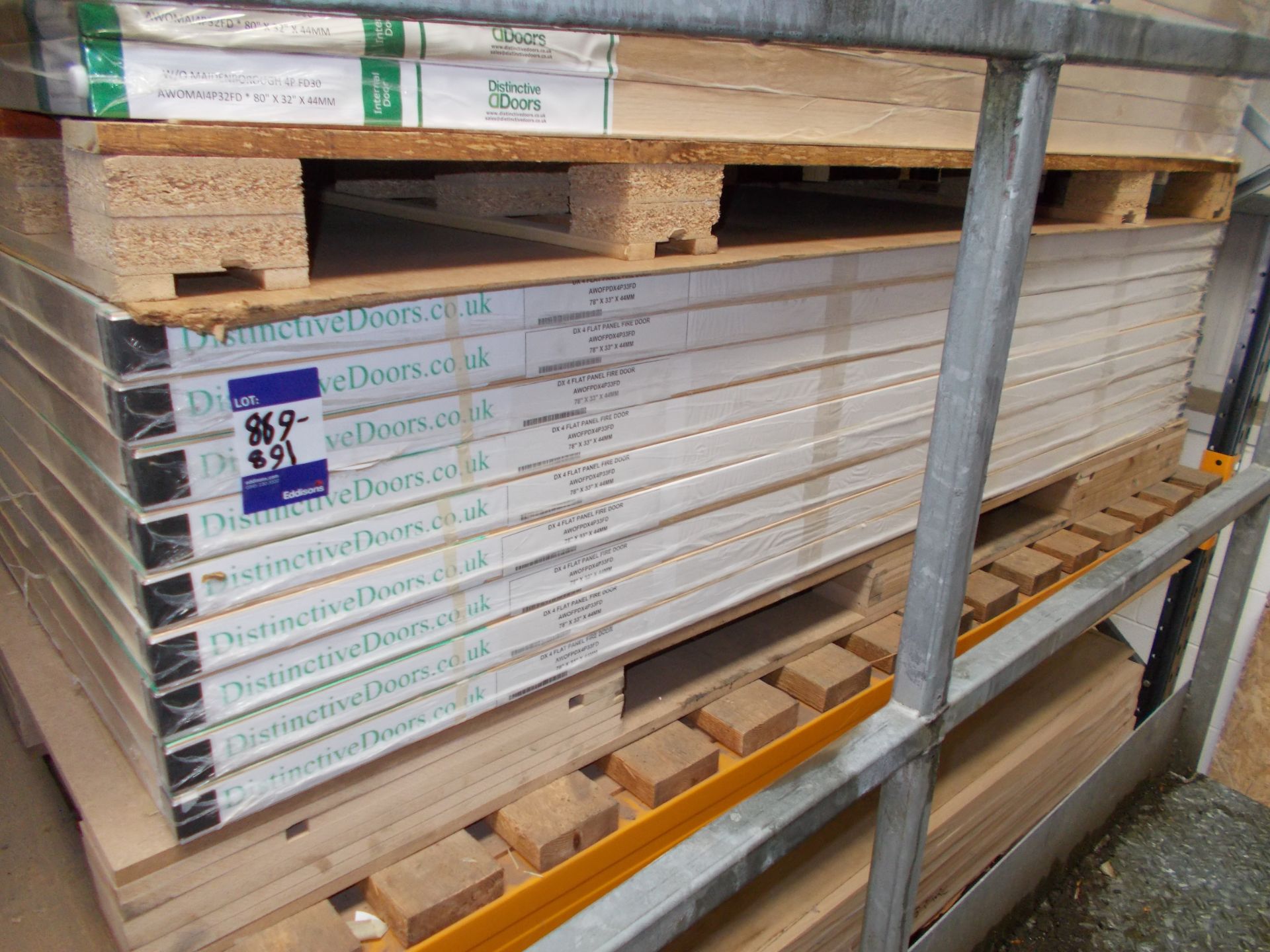 3 x DX 4 Flat Panel Fire Door AWOFPDX4P33FD 78”x33”x44mm - Lots to be handed out in order they are - Image 2 of 3