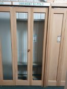 2 x Derwent Bi Fold Clear Glazed BFDER30 1936x758x35mm Internal Doors - Lots to be handed out in
