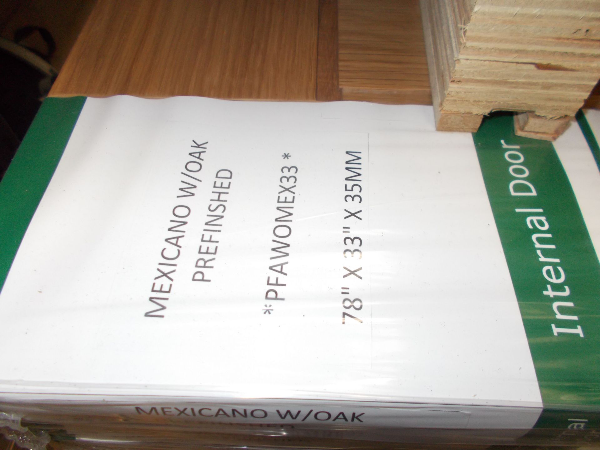 6 x Mexicano White Oak Prefinished PFAWOMEX33 Int Door 78”x33”x35mm - Lots to be handed out in order - Image 2 of 3
