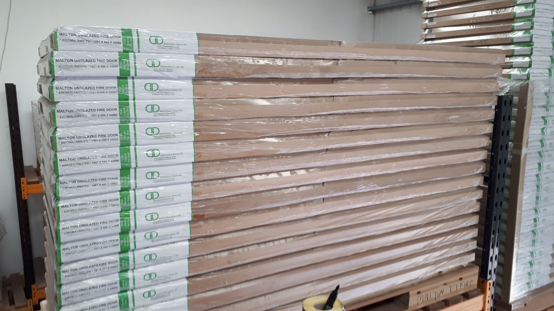 4 x Malton Unglazed Internal Fire Door AWOMLRM27FD 78”x27”x44mm - Lots to be handed out in order