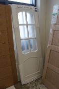 2 x White unglazed Victorian external doors, 2040mm x 726mm x 44mm