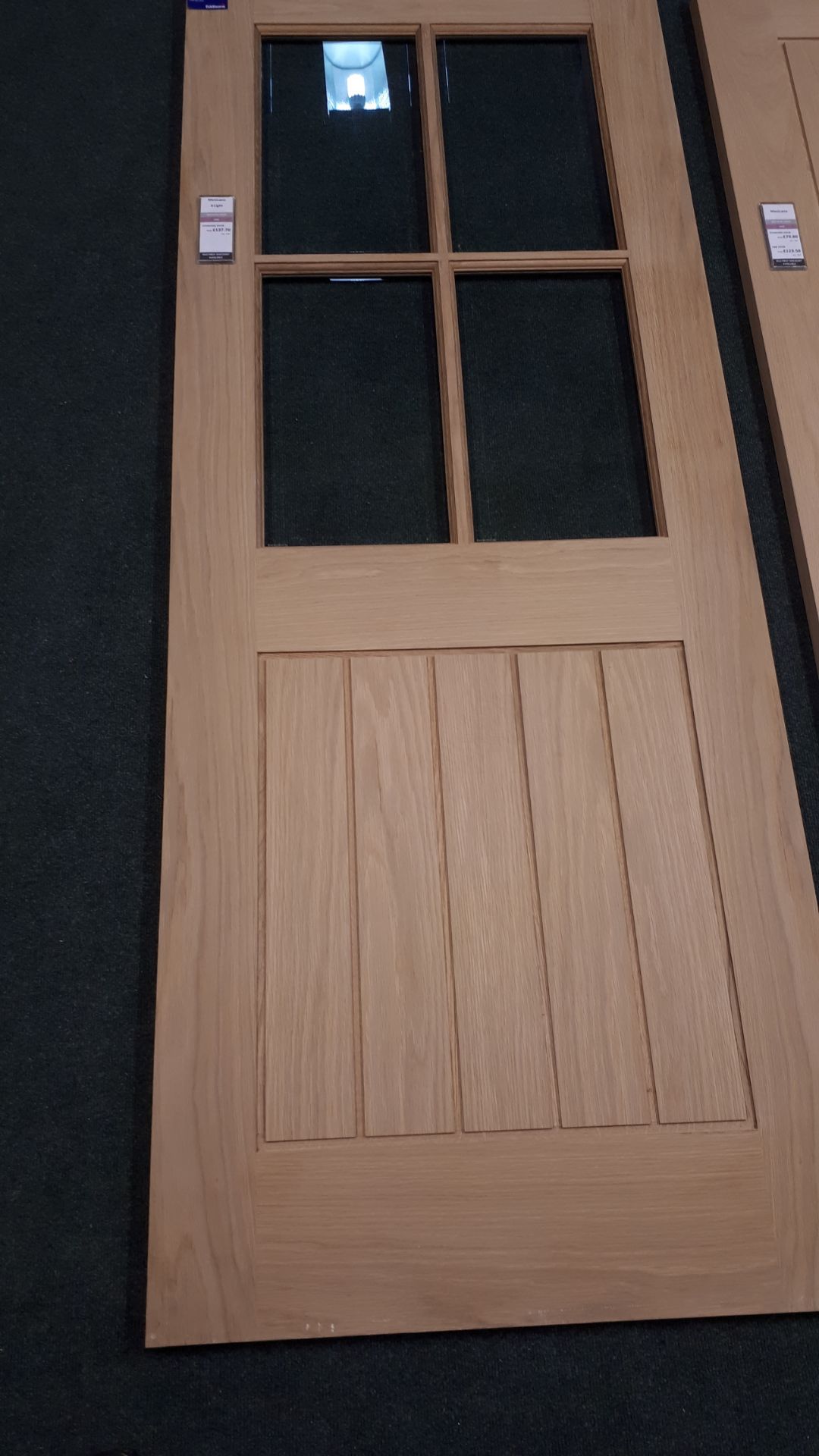 5 x Mexicano White Oak 4L Beveled Glazed Internal Door AWOMEX4LBEV27 78”x27”x35mm Internal Door - - Image 3 of 3