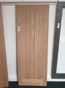 5 x Internal Oak Mexicano Pre Finished Int Door PFA WOMEX27, 35x686x1981mm - Lots to be handed out