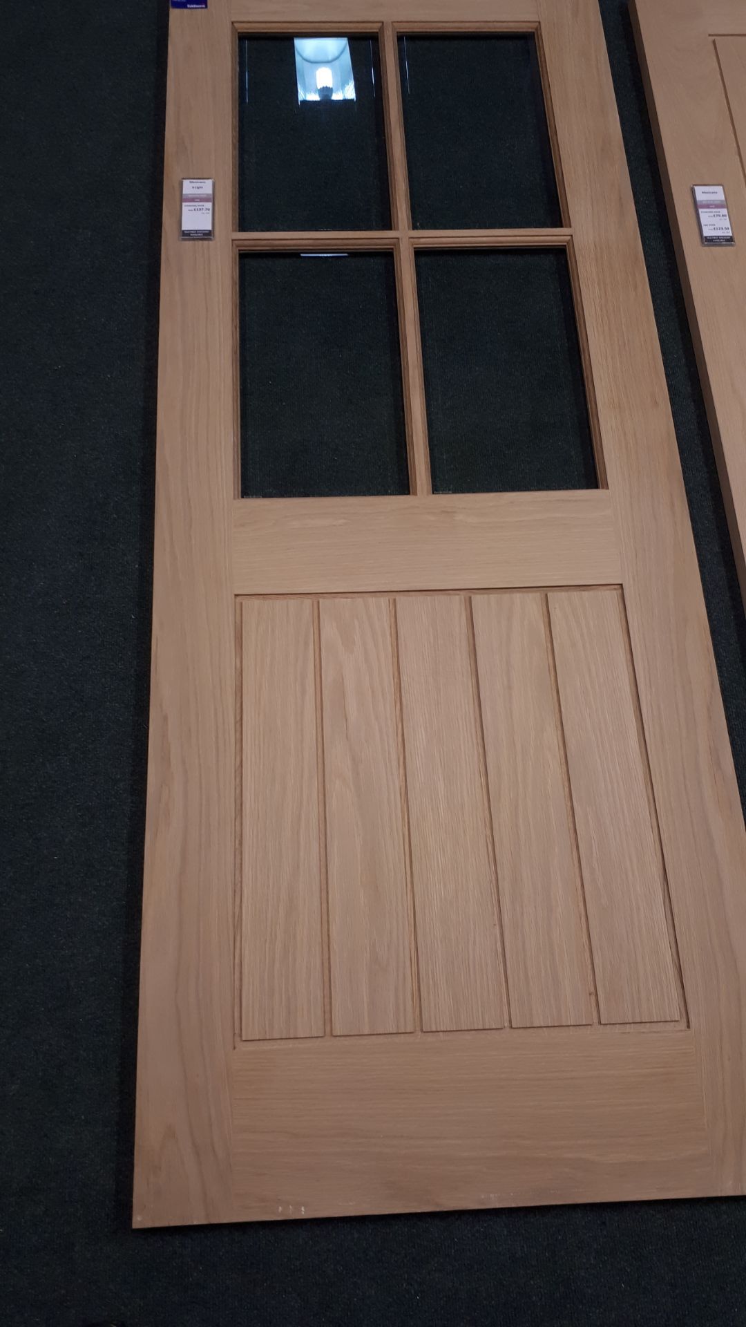 6 x Mexicano White Oak 4L Beveled Glazed Internal Door AWOMEX4LBEV27 78”x27”x35mm Internal Door - - Image 3 of 3
